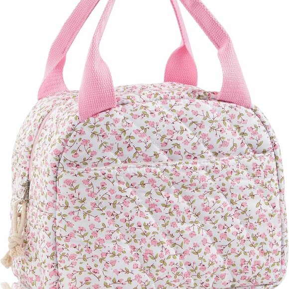 Lunch Bag for Women Insulated Lunch Box Reusable Cooler Bag Portable Cute Floral - Picture 1 of 6